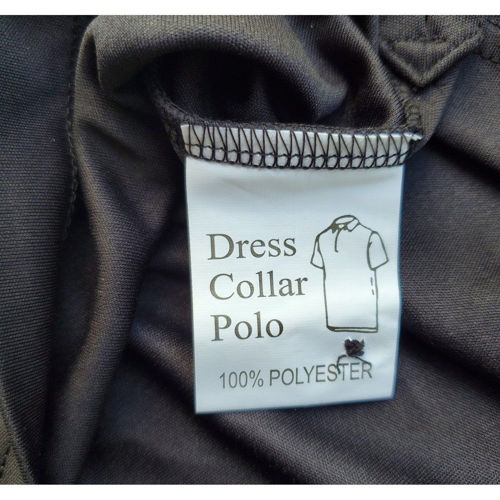Collars & Co. Dress Collar Polo Mens Large Relaxed Black Performance Shirt NWT - Picture 5 of 7